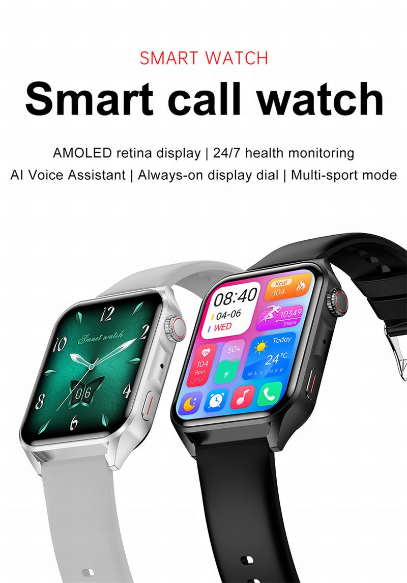 MSP-7 1.78inch Amoled Bluetooth Calling watch Rotate Button